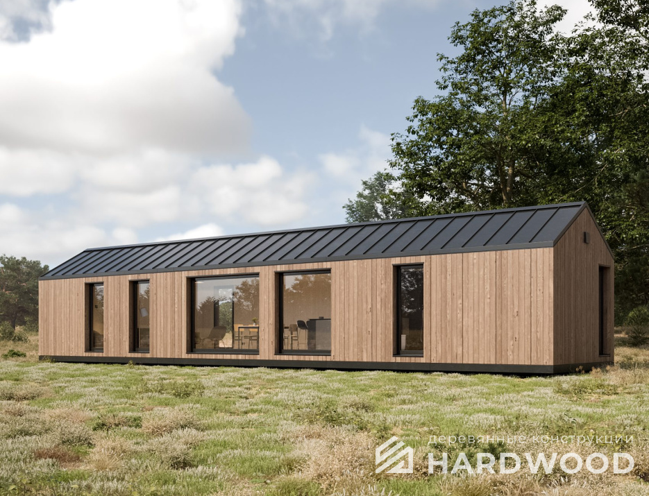 Зимний дом-беседка с двухскатной крышей №16 - фото 1411