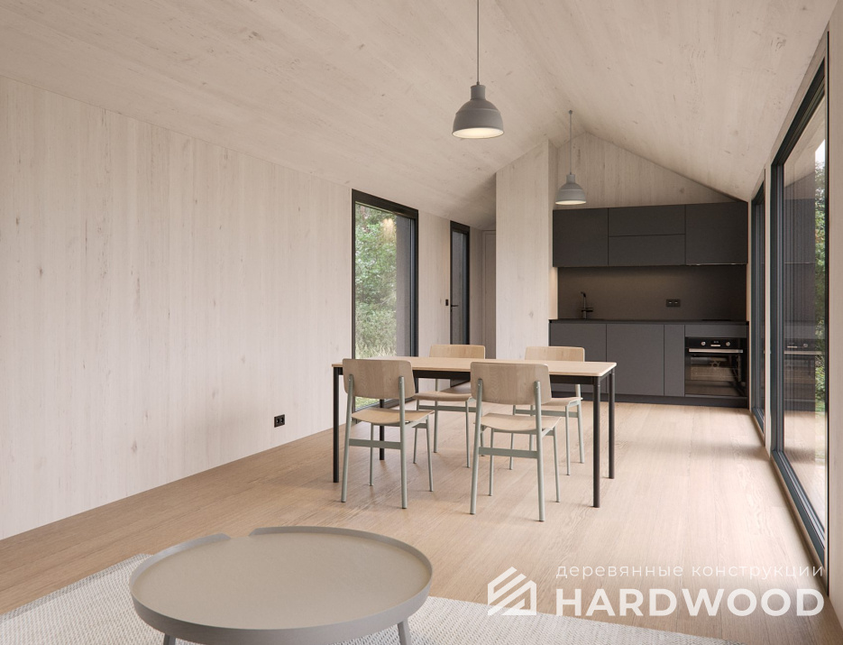 Зимний дом-беседка с двухскатной крышей №16 - фото 1414